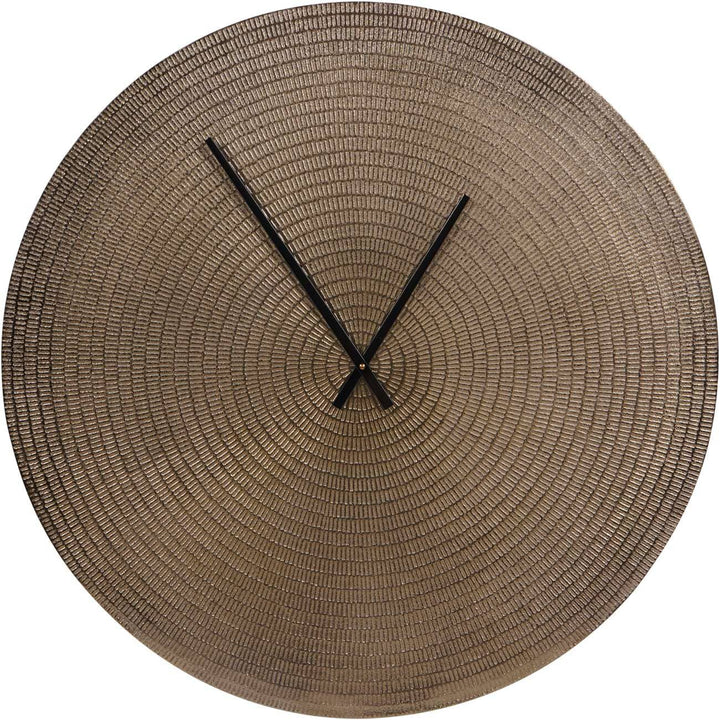 Adelaide Large Textured Champagne Gold Wall Clock Accessories 