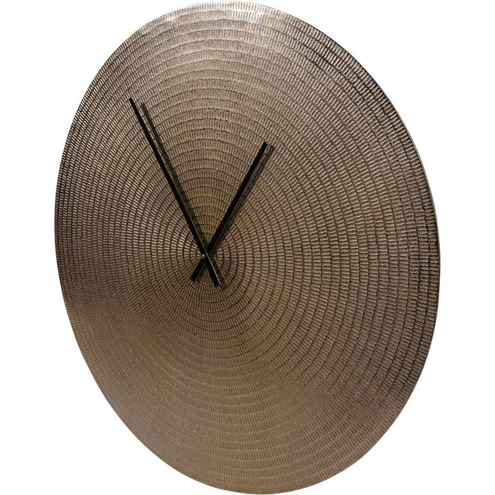 Adelaide Large Textured Champagne Gold Wall Clock Accessories 