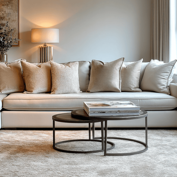 Adele Black Round Nested Metal Coffee Tables - Set of 2 Furniture 