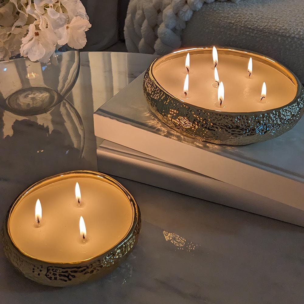 Aeolian 3 Wick Light Gold Candle Fragrance 