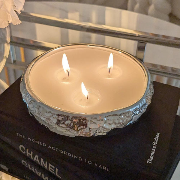 Aeolian 3 Wick Silver Candle Fragrance 
