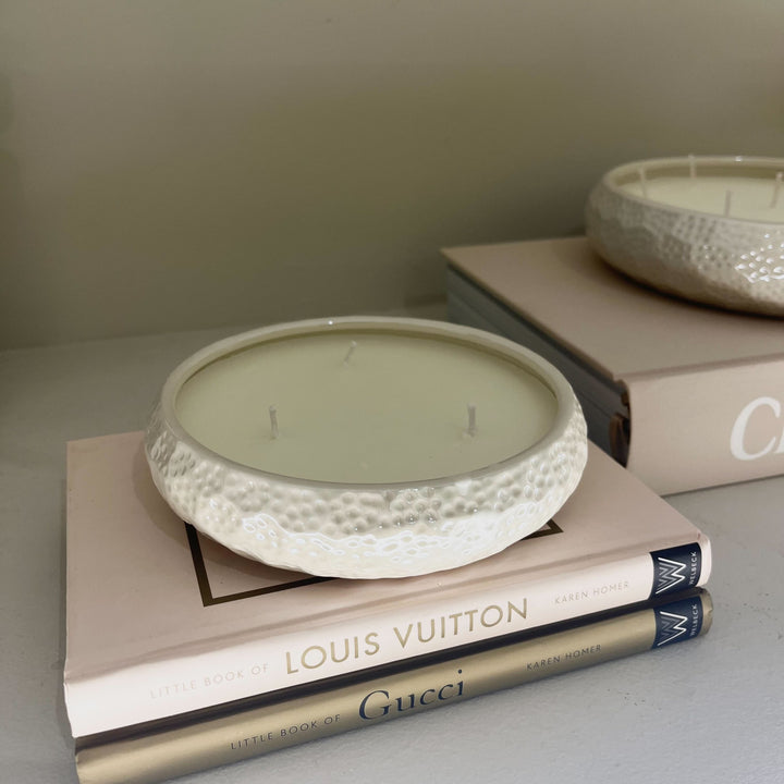 Aeolian 3 Wick White Pearlescent Scented Candle Fragrance 