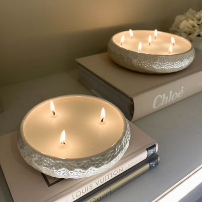 Aeolian 7 Wick White Pearlescent Scented Candle Fragrance 