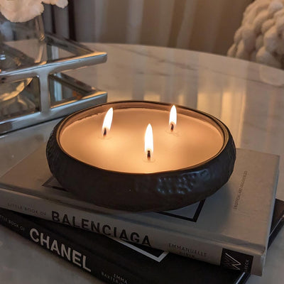 Aeolian Black 3 Wick Scented Candle Fragrance 