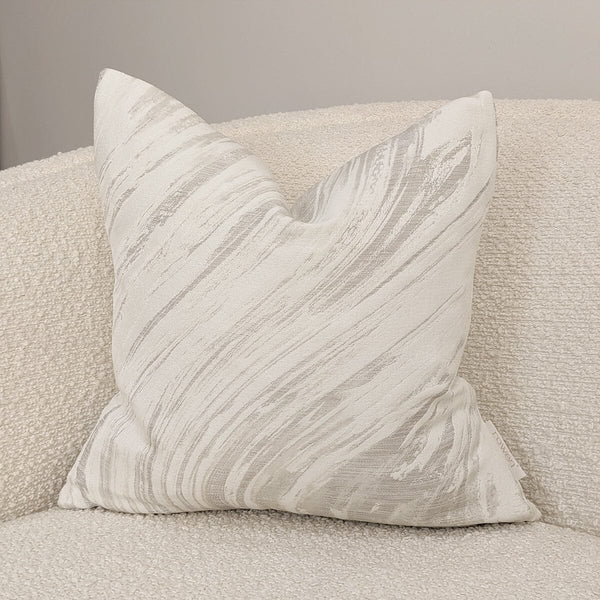 Agata Ivory Marble Fibre Cushion - 40x40cm Textiles 