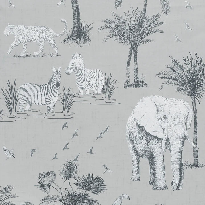 Ailsa Grey Safari Print Wallpaper Accessories 