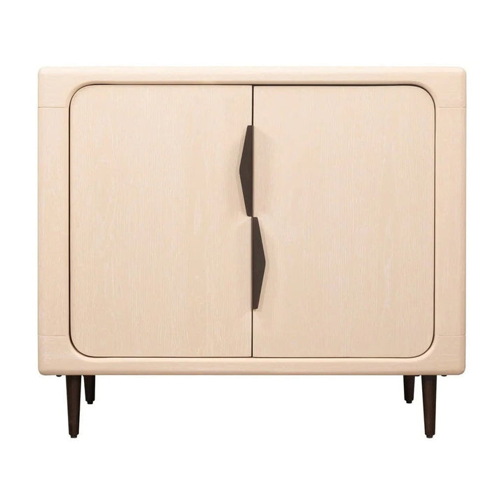 Aisling Light Oak 2 Door Sideboard with Black Handles Furniture 