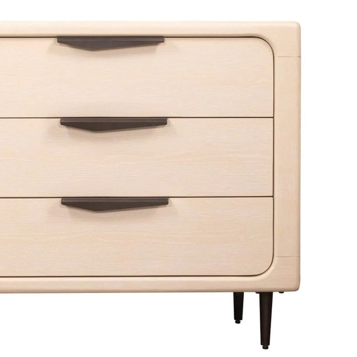 Aisling Light Oak Sideboard with Black Handles Furniture 