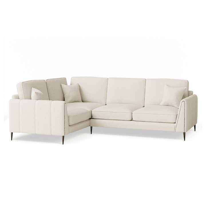 Alaina Cloud Bouclé Sofa Range with Black Legs Sofa 