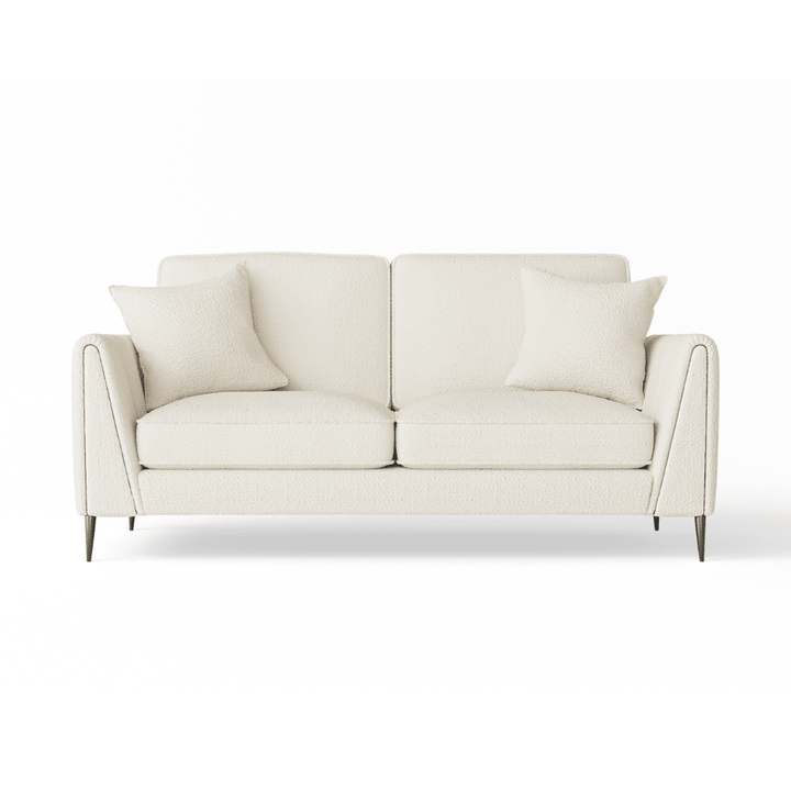 Alaina Cloud Bouclé Sofa Range with Black Legs Sofa Standard 2 Seater Sofa 