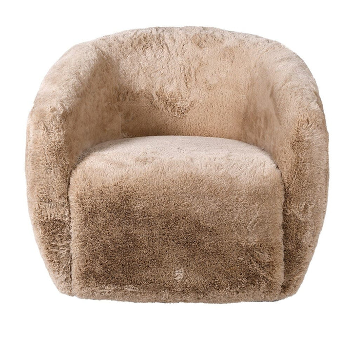 Alaska Faux Fur Swivel Accent Chair Furniture 