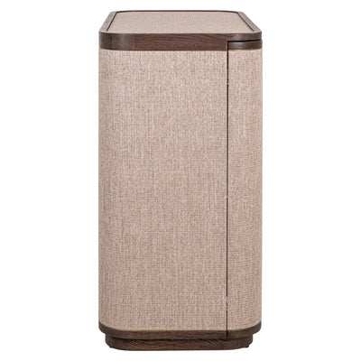 Alexandra Luxury Linen & Dark Brown Oak 2 Door Sideboard Furniture 