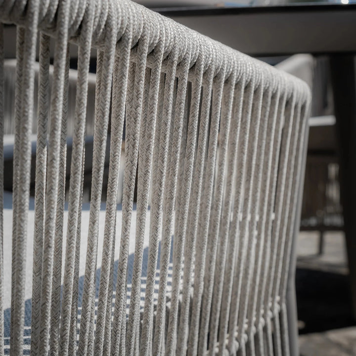 Algarve Outdoor Cream & Taupe Rope Weave 8 Seater Dining Set Outdoor 