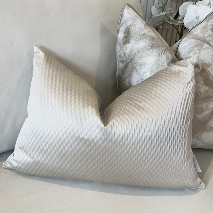 Alie Taupe Satin Bolster Cushion - 35 x 50cm Textiles 