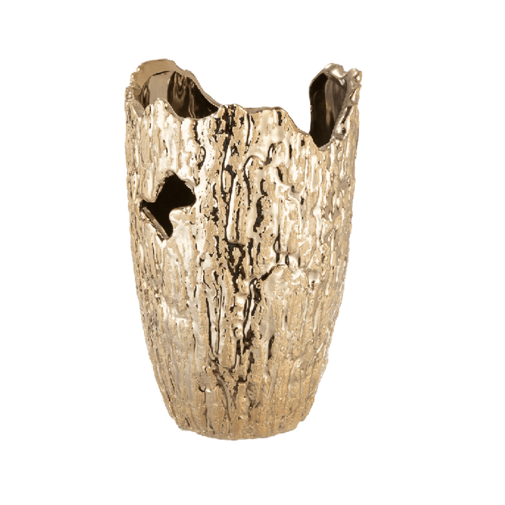 Alira Large Gold Abstract Decorative Vase Accessories 
