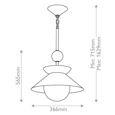 Allai Gold Saucer Statement Pendant Ceiling Light Lighting 