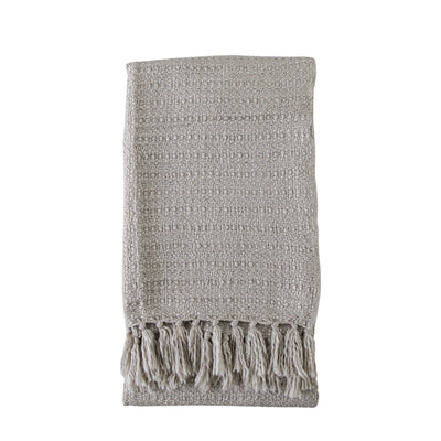 Almo Natural Textured Tasselled Throw Textiles 