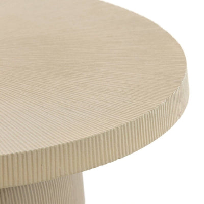 Almundi Matte Beige Round Coffee Table Furniture 