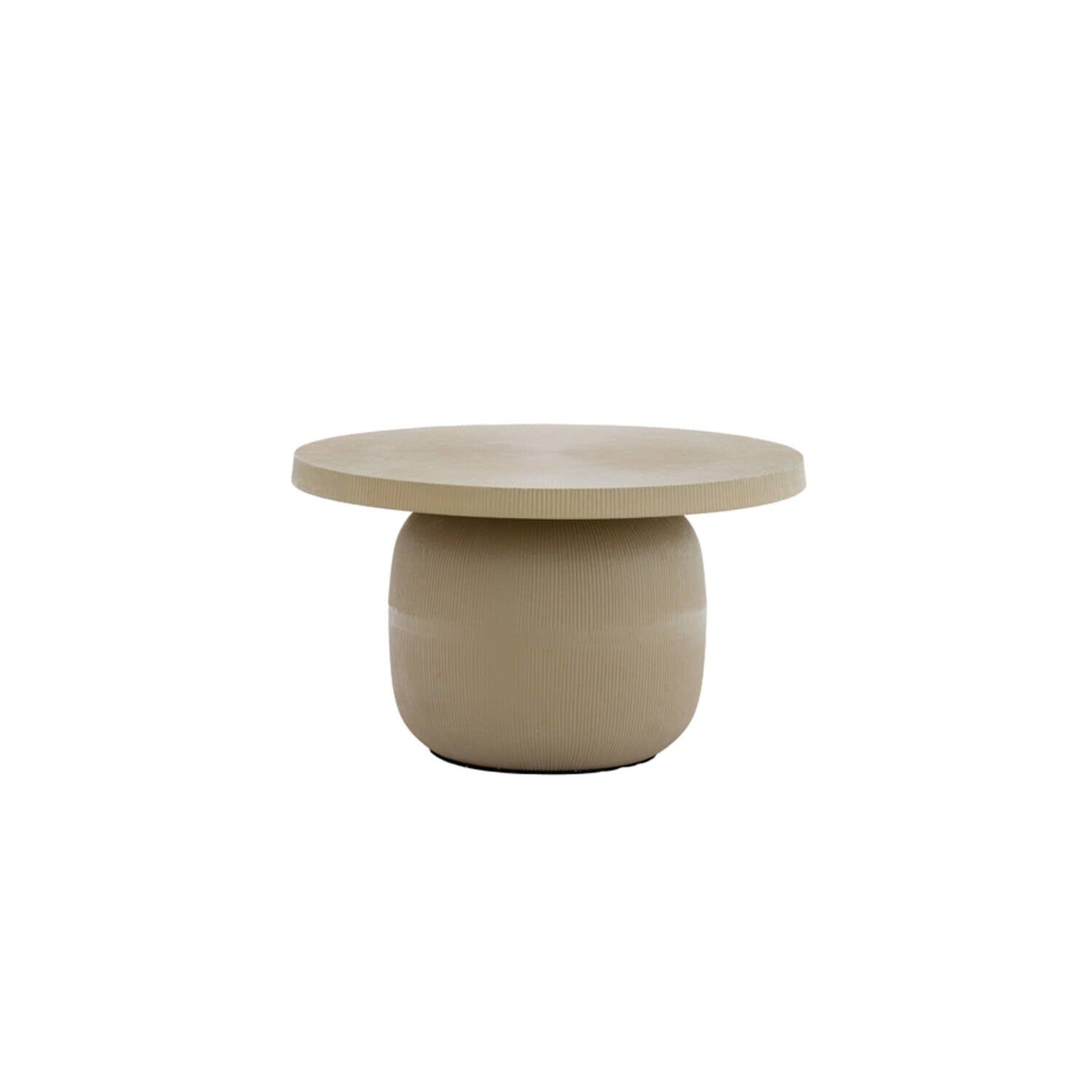 Almundi Matte Beige Round Coffee Table Furniture 