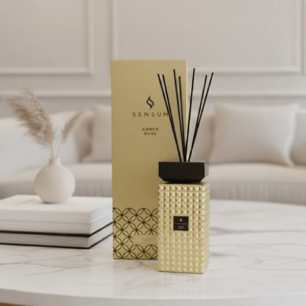 Amber Dusk Gold & Black Luxury Reed Diffuser - 1000ml Accessories 