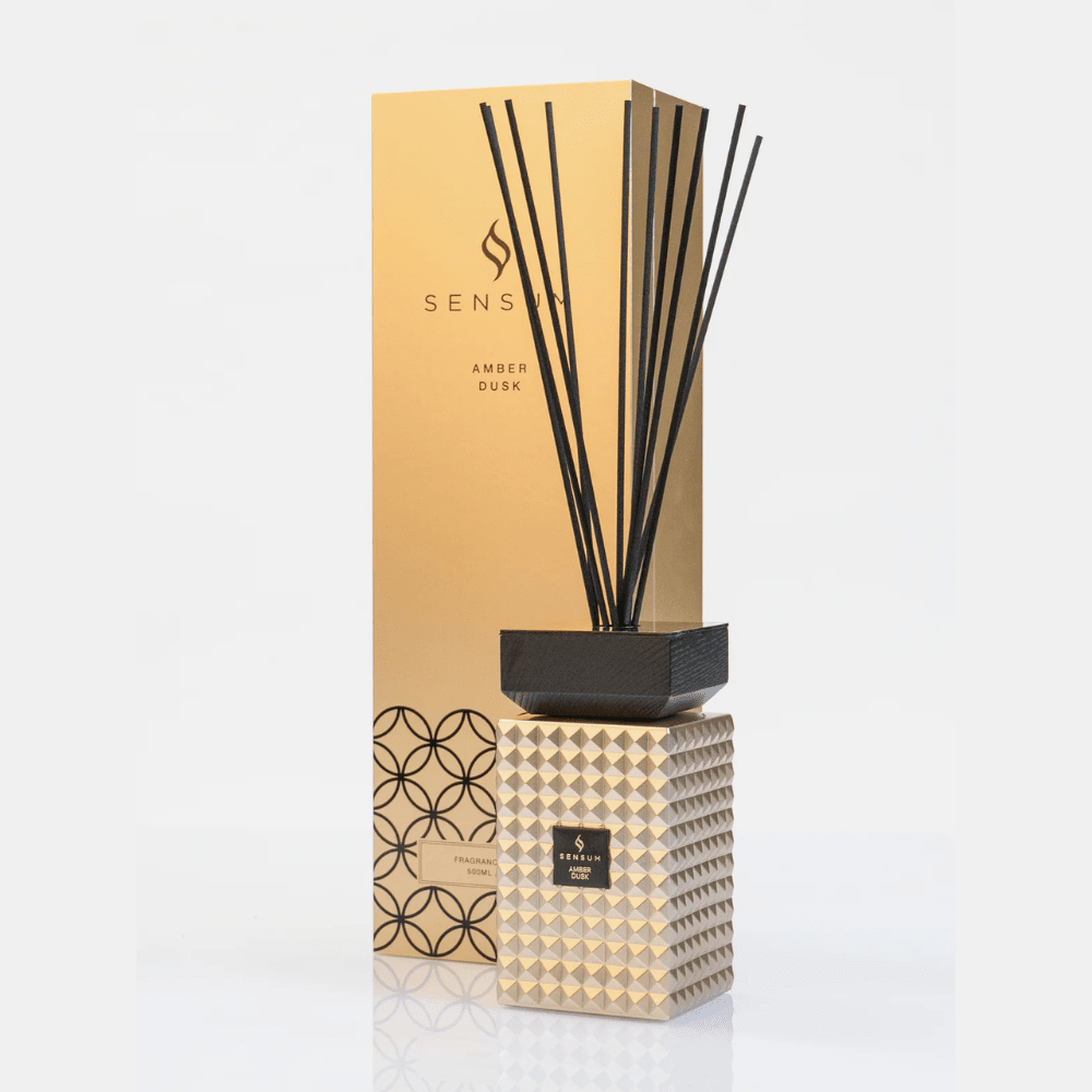 Amber Dusk Gold & Black Luxury Reed Diffuser - 500ml – Rowen Homes