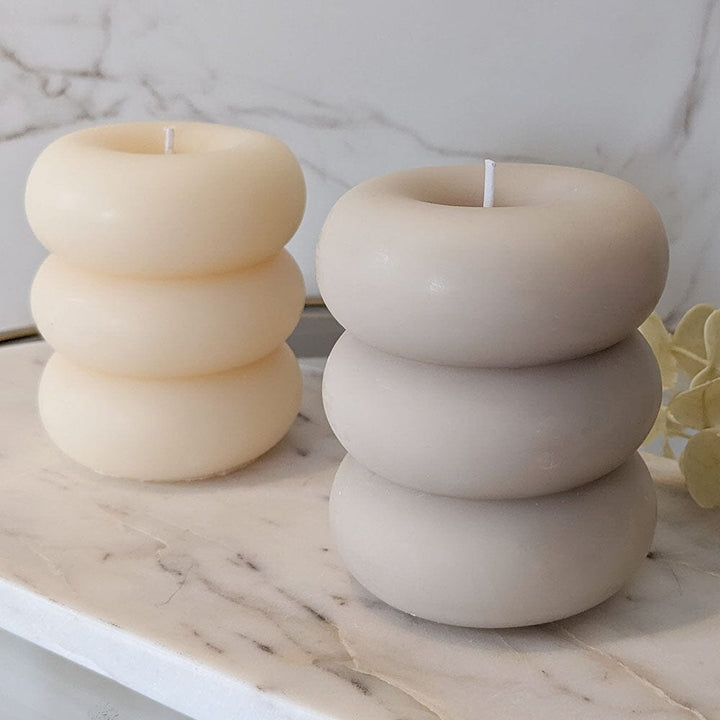 Amelia Taupe Mini 3 Tiered Candle Fragrance 