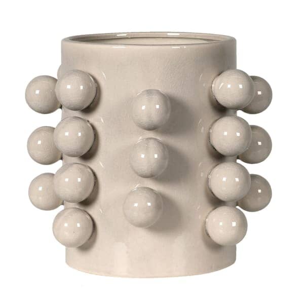 Amelie Cream Bobble Effect Vase Accessories 