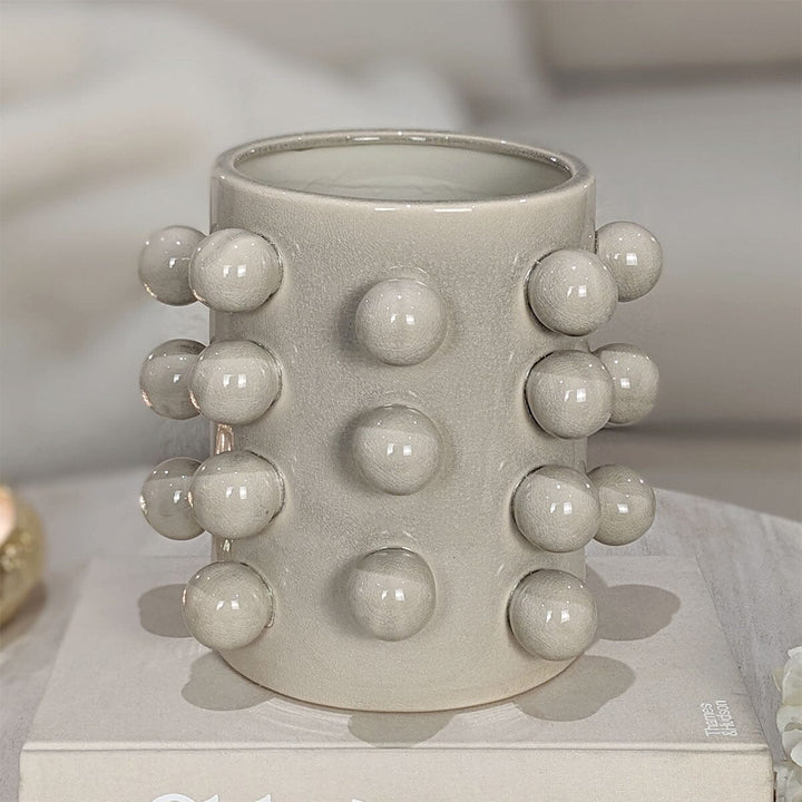 Amelie Cream Bobble Effect Vase Accessories 