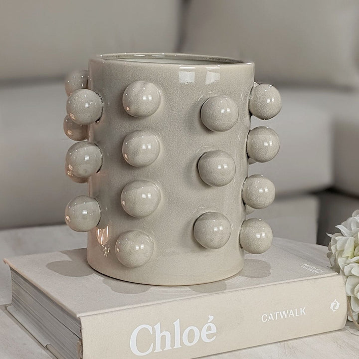 Amelie Cream Bobble Effect Vase Accessories 