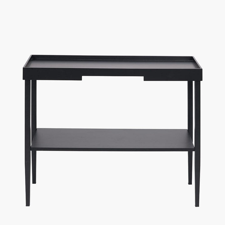Amiya Black Wood Veneer Console Table Furniture 