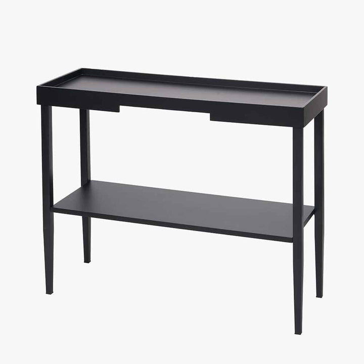 Amiya Black Wood Veneer Console Table Furniture 