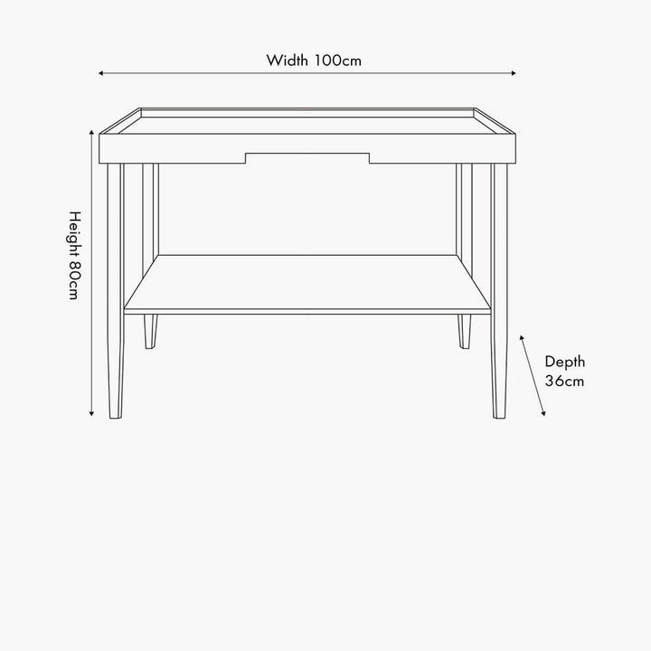Amiya Black Wood Veneer Console Table Furniture 