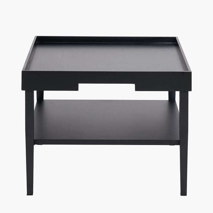 Amiya Black Wood Veneer Square Coffee Table Furniture 