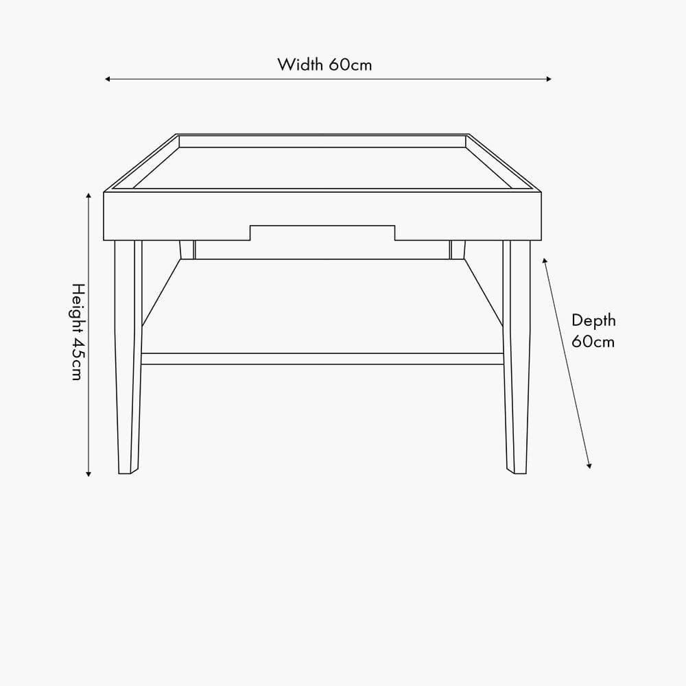Amiya Black Wood Veneer Square Coffee Table Furniture 