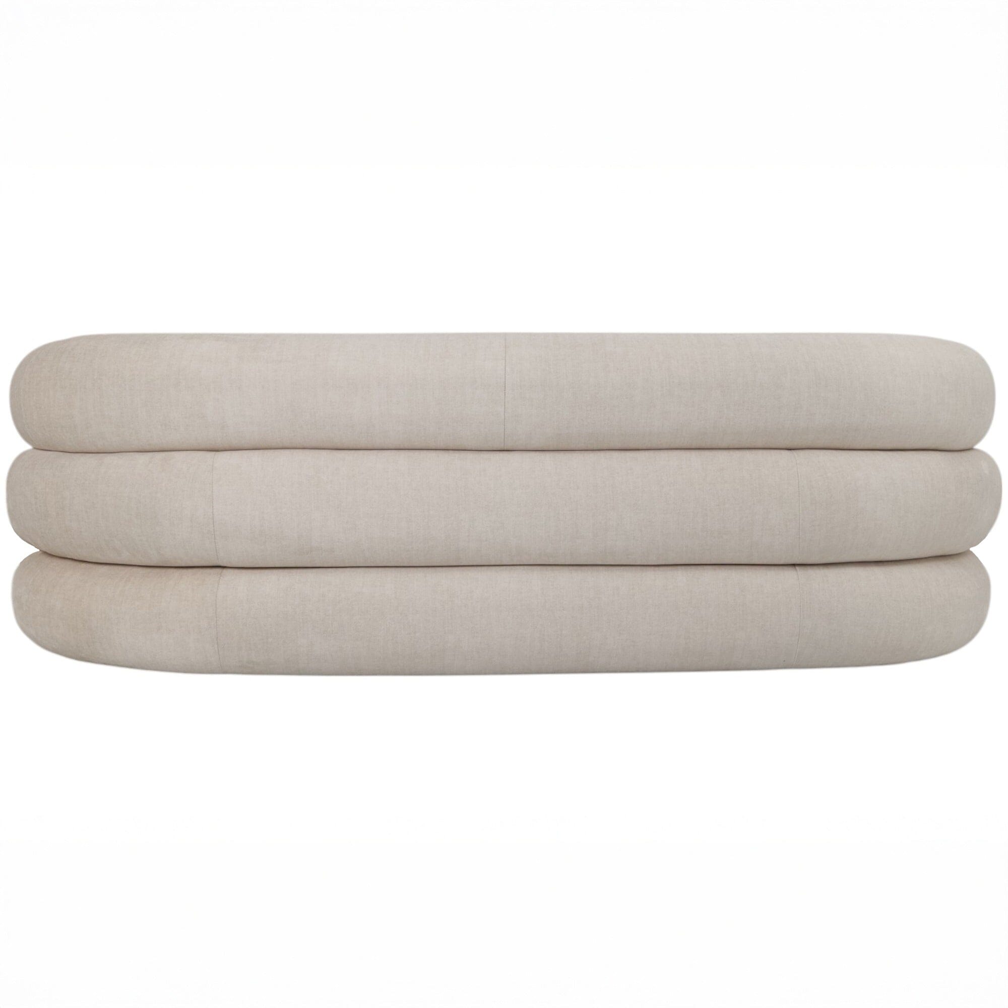 Amreli Curved Cream 2 Seater Sofa Sofa 