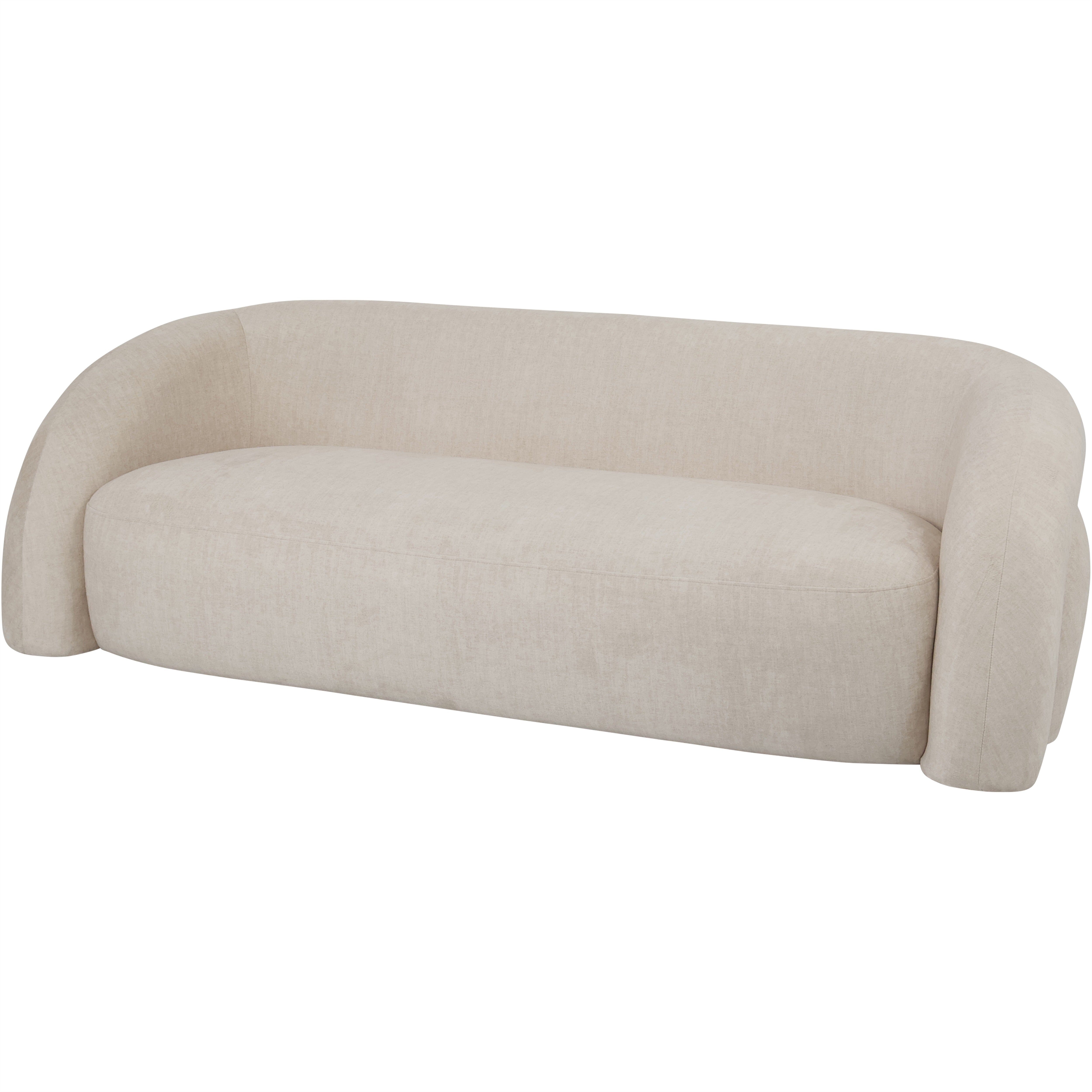 Amreli Curved Cream 2 Seater Sofa Sofa 