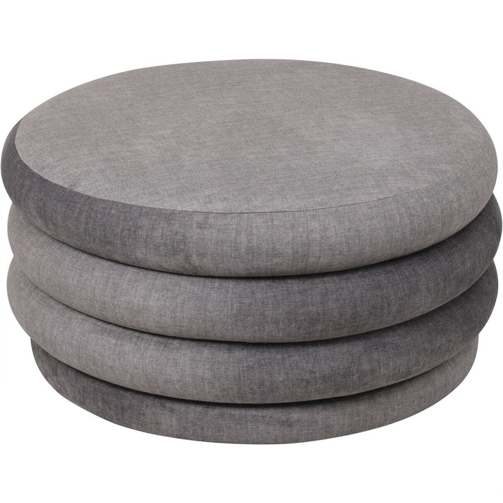 Amreli Curved Grey Large Storage Ottoman Footstool Furniture 