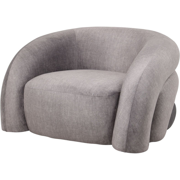 Amreli Curved Grey Snug Chair Furniture 