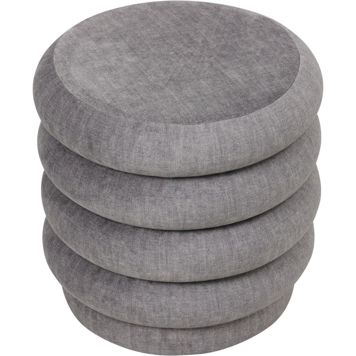 Amreli Curved Grey Upholstered Stool Furniture 