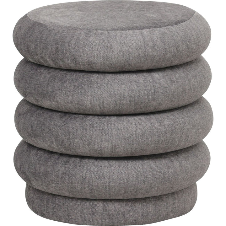 Amreli Curved Grey Upholstered Stool Furniture 