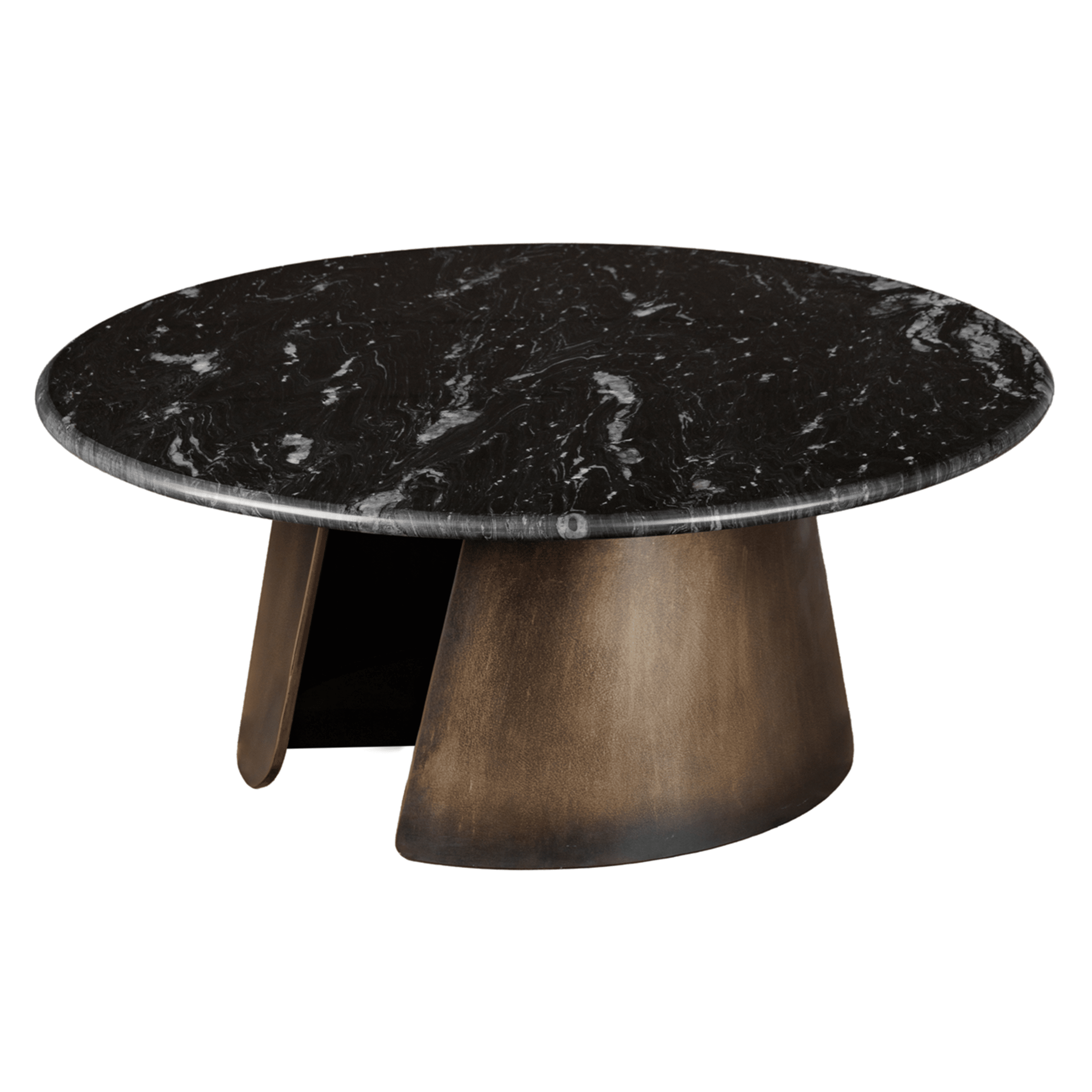 Anderson Bronze Coffee Table with Black Marble Top Furniture 