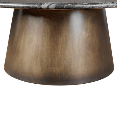 Anderson Bronze Coffee Table with Black Marble Top Furniture 