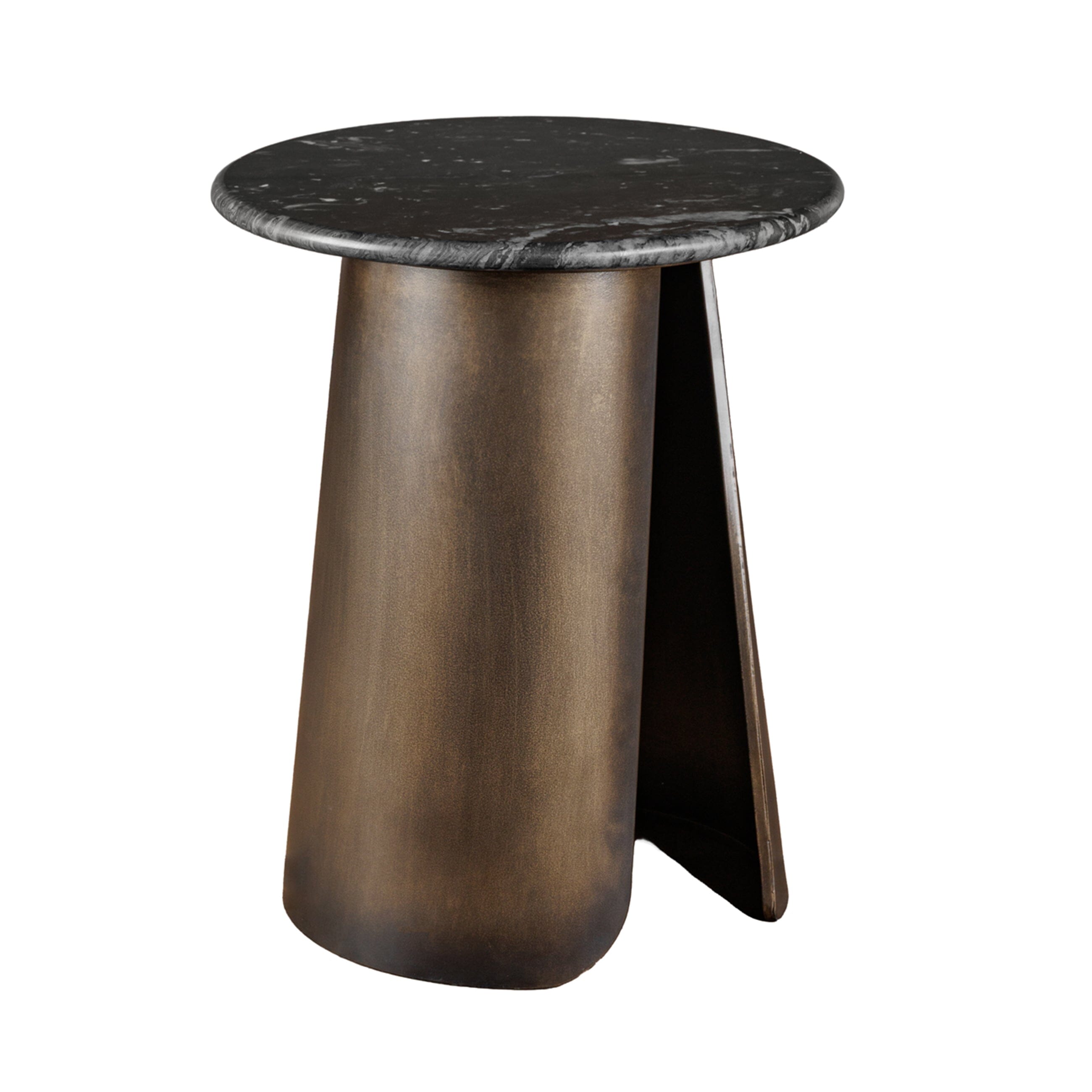 Anderson Bronze Side Table with Black Marble Top Furniture 