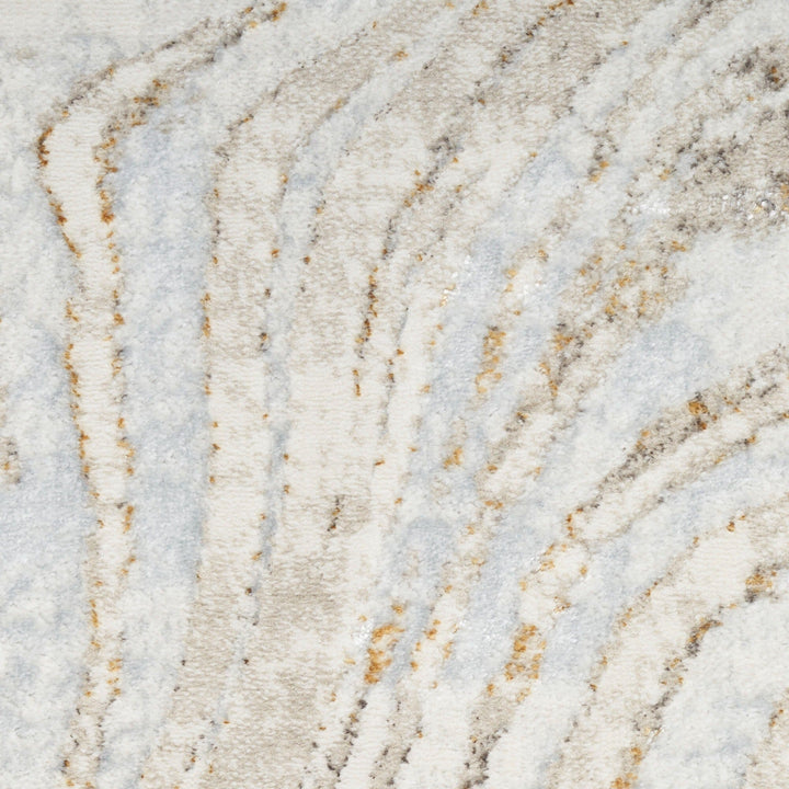 Anthea Beige & Cream Swirl Effect Abstract Rug 