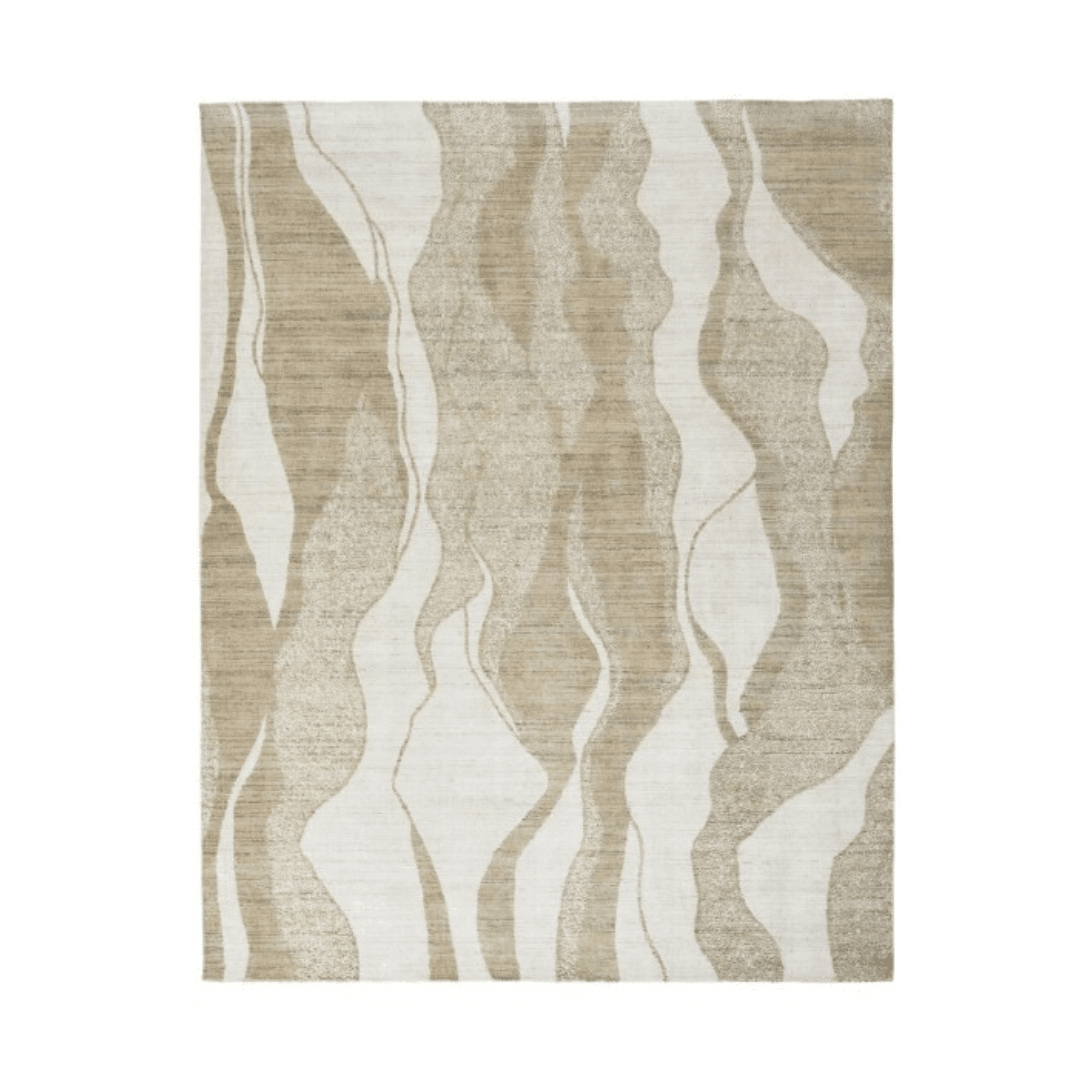 Anya Beige Abstract Wave Rug 