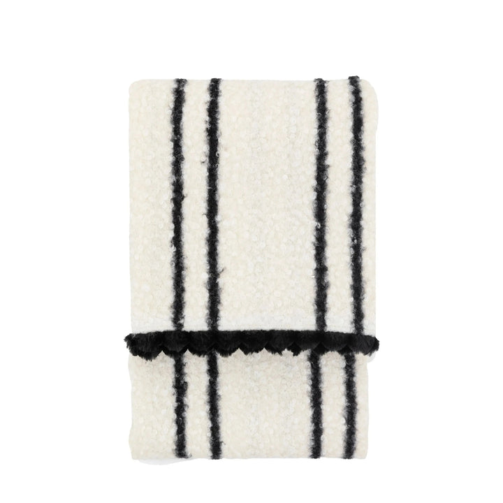 Appoline Soft Textured Monochrome Throw with Scalloped Edge Detailing Textiles 