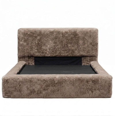 Arctic Luxury Pebble Chunky Faux Fur Bed Beds and Headboards 