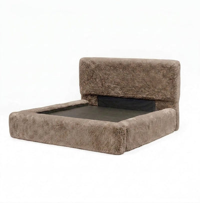 Arctic Luxury Pebble Chunky Faux Fur Bed Beds and Headboards 