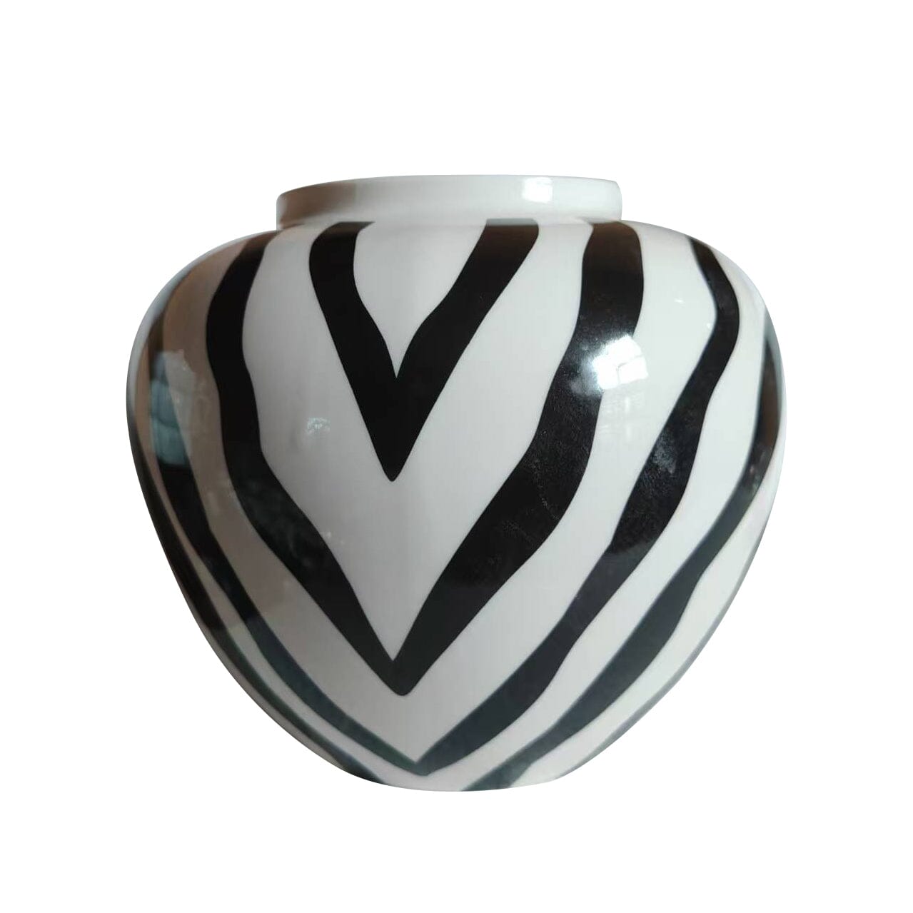 Arden Monochrome Zebra Print Vase Accessories 