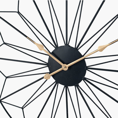 Aretta Black Geometric Wall Clock Accessories 